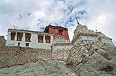 Ladakh - Leh, atop the crag behind Leh palace the Tsemo Gompa